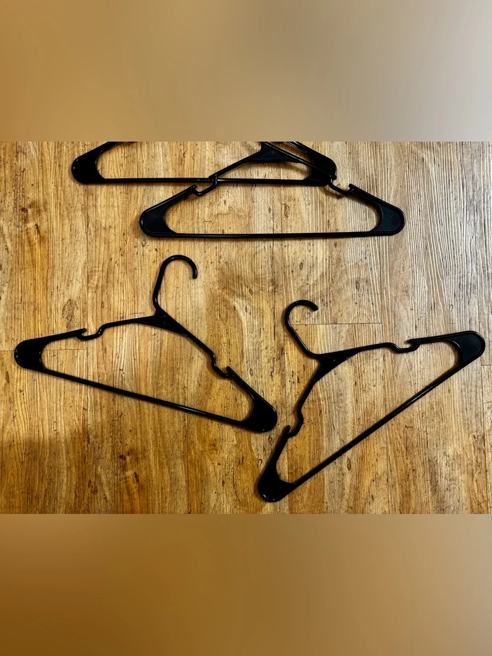 20pk Black Plastic Clothes Hangers - Multipurpose Home Storage